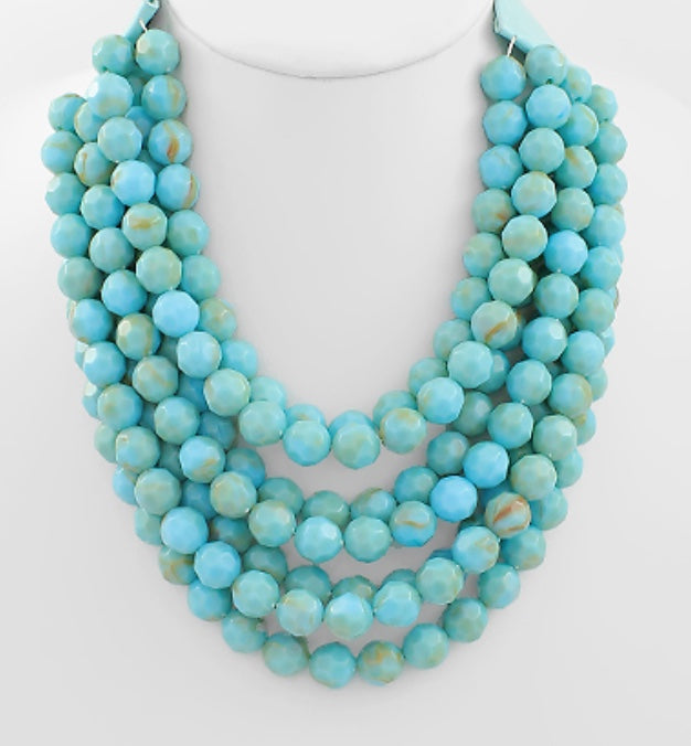 Faceted Gemstone Necklace