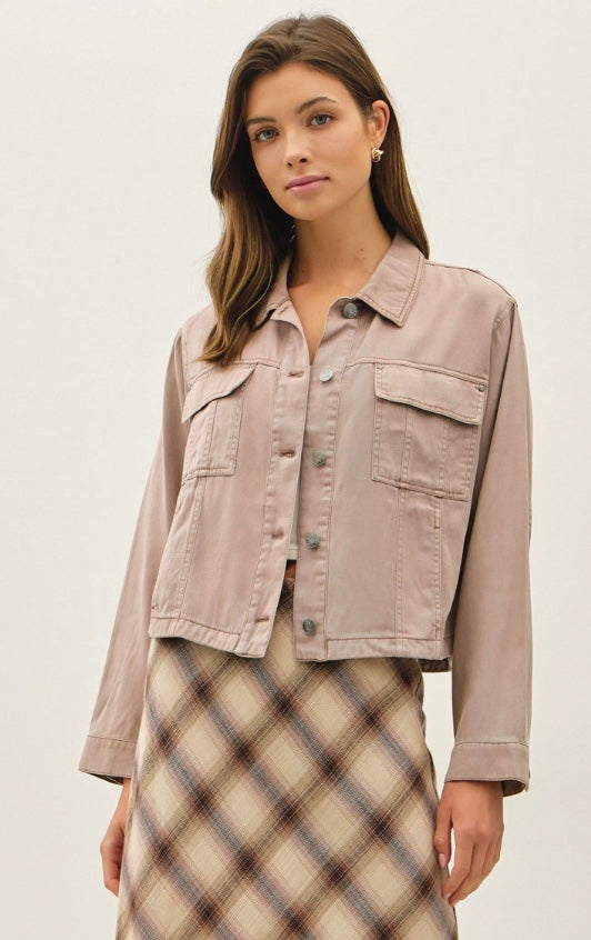 Boxy Cropped Shacket