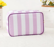 Load image into Gallery viewer, Striped Nylon Padded Pouch
