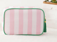 Load image into Gallery viewer, Striped Nylon Padded Pouch

