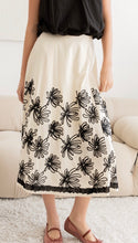 Load image into Gallery viewer, Floral Embroidered Midi Skirt
