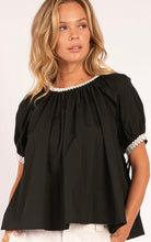 Load image into Gallery viewer, EMBROIDERED NECK AND SLEEVE BOW DETAIL TOP
