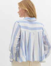 Load image into Gallery viewer, Striped long cuff sleeve top
