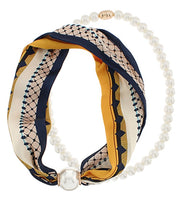 Load image into Gallery viewer, LAYERED 10MM PEARL SCARF NECKLACE
