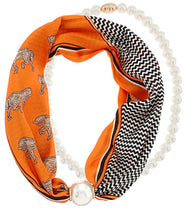 Load image into Gallery viewer, LAYERED 10MM PEARL SCARF NECKLACE
