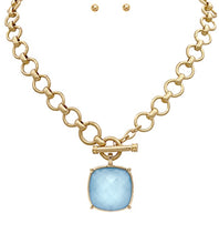 Load image into Gallery viewer, Big Stone Pendant Necklace Set
