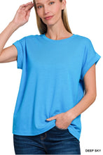 Load image into Gallery viewer, COTTON MODAL SLUB ROLLED SLEEVE TEE
