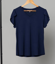 Load image into Gallery viewer, CURVY TULIP SLEEVE JULIANA CREPE TOP
