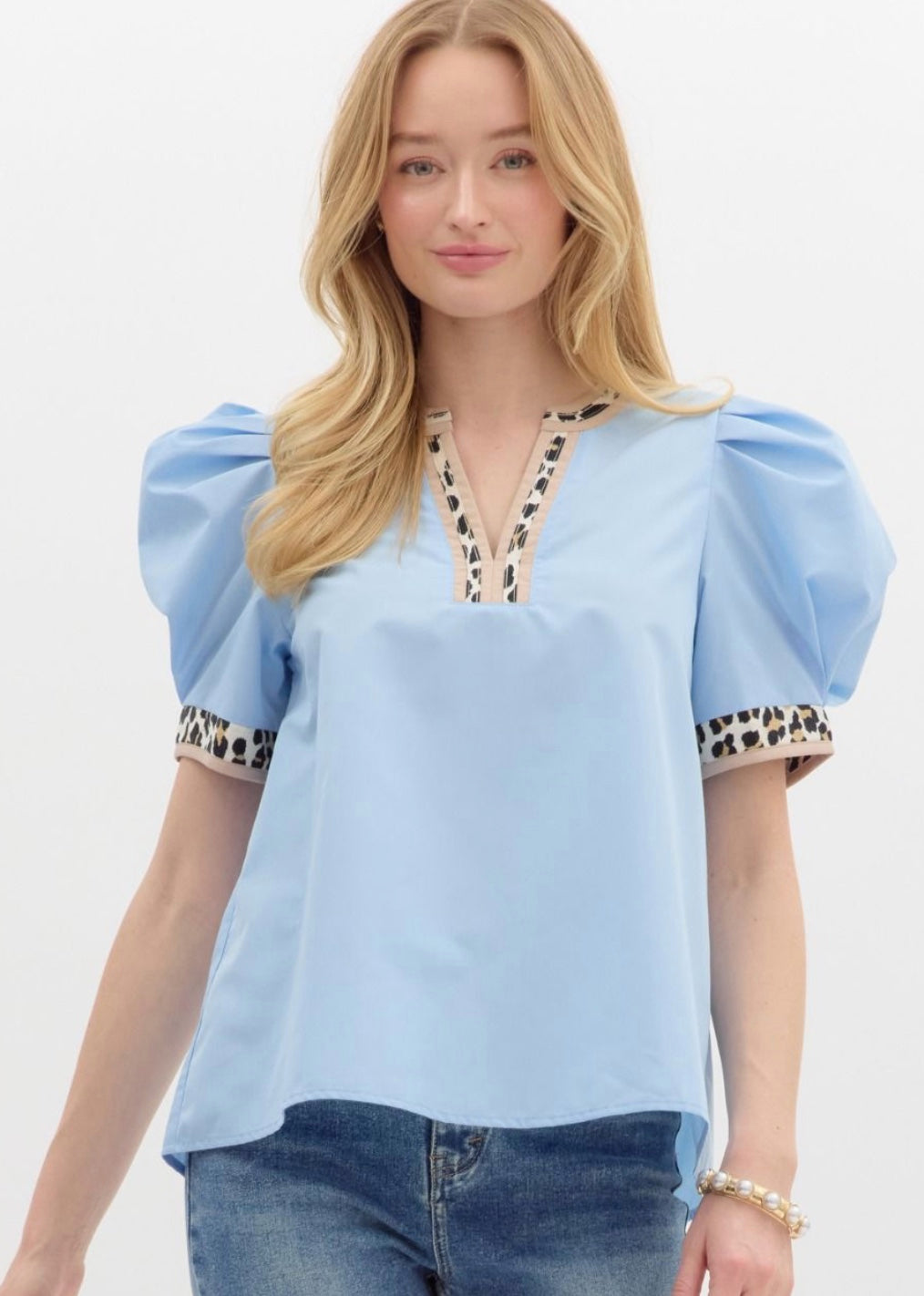 Leopard V-Neck Top