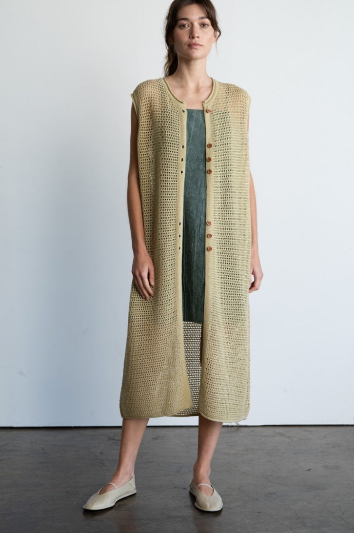 / BREATHABLE LONG CROCHET CARDIGAN