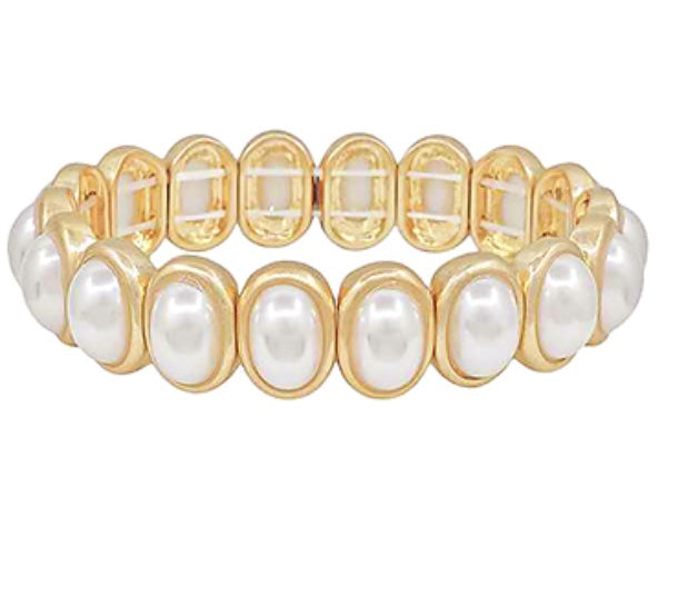 GS Pearl Stretch Bracelet