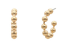 Load image into Gallery viewer, BEADS METAL BALL HOOPS
