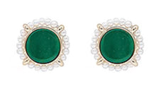 Load image into Gallery viewer, Pearl &amp; Stone Halo Studs

