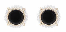 Load image into Gallery viewer, Pearl &amp; Stone Halo Studs

