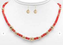 Load image into Gallery viewer, Bead Disk &amp; Metal Ball Necklace
