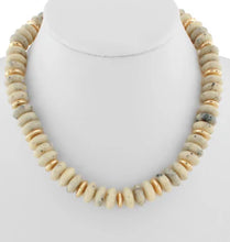 Load image into Gallery viewer, Marbleized Rondelle Stone Necklace
