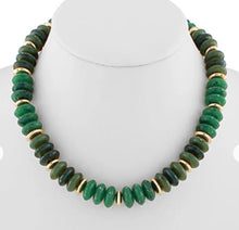 Load image into Gallery viewer, Marbleized Rondelle Stone Necklace
