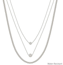 Load image into Gallery viewer, / Layered Silver Beaded and Chain
