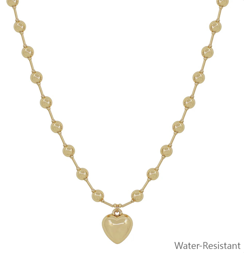 / Beaded Heart Necklace