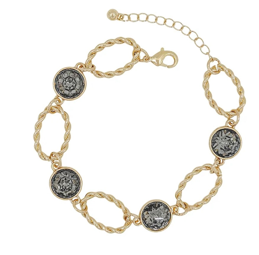 Textured Gold Chain Bracelet