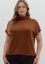 Load image into Gallery viewer, CURVY-mock neck pullover top
