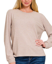 Load image into Gallery viewer, / SOFT MELANGE HACCI ROUND NECK LONG SLV TEE
