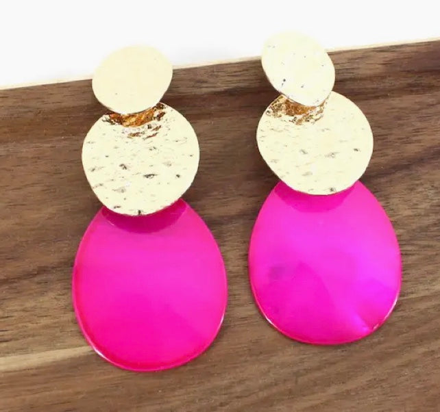 / Triple Teardrop Statement Dangle Earrings
