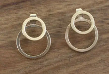Load image into Gallery viewer, / Ring Brass Post Earrings
