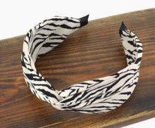 Load image into Gallery viewer, Handmade Tiger Print Twisted Headband
