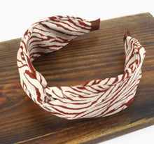 Load image into Gallery viewer, Handmade Tiger Print Twisted Headband
