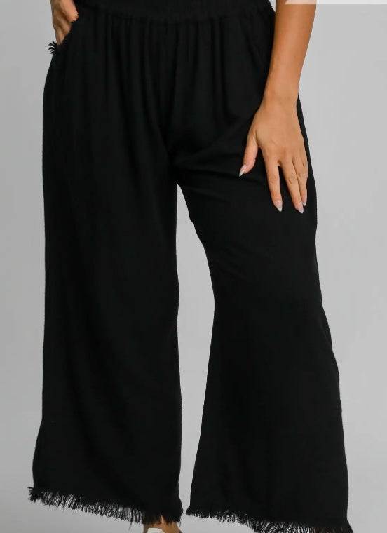 Favorite  Frayed Hem Pants