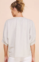 Load image into Gallery viewer, Rose Pinstripe Blouse-SAGE
