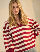Load image into Gallery viewer, /CURVY Striped Ottoman Pullover
