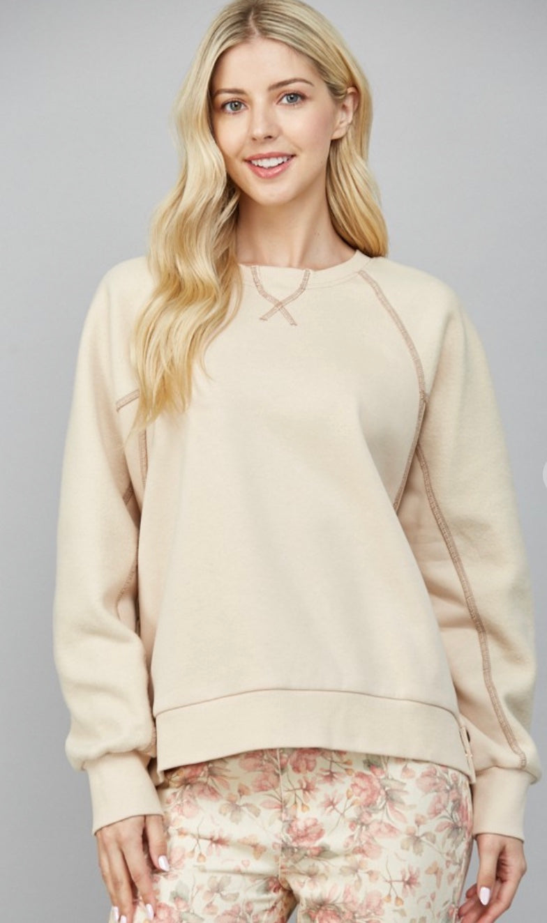 Side Slit Sweatshirt