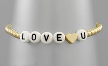 Load image into Gallery viewer, LETTER BEAD AND BALL BRACELET
