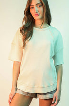 Load image into Gallery viewer, Mineral Washed Oversized Ribbed Knit Casual Top
