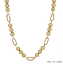 Load image into Gallery viewer, / Beaded and Open Oval Necklace
