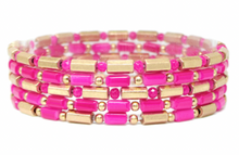 Load image into Gallery viewer, 5 Row Hexagon Cylinder Beads Bracelet
