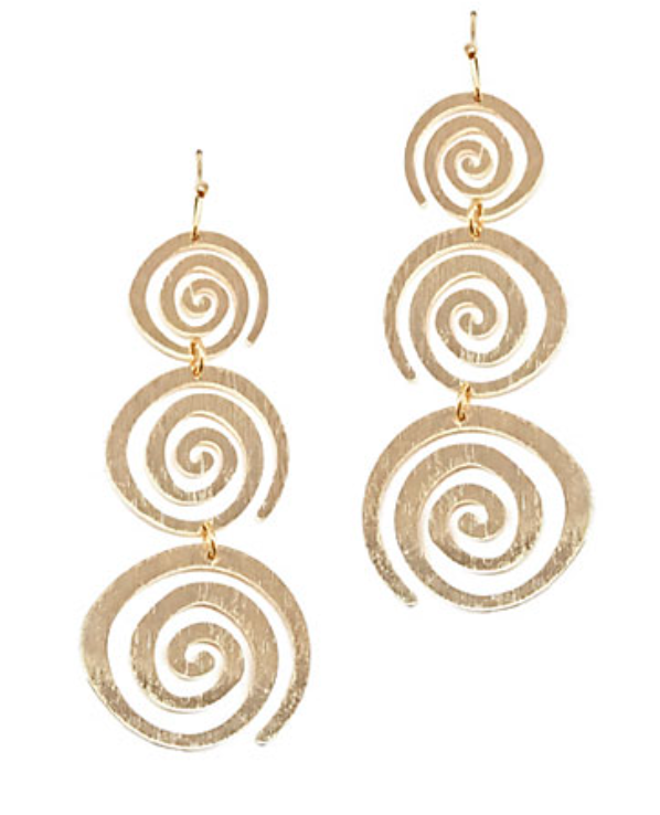 Three Swirl Earrings