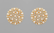Load image into Gallery viewer, Studded Pearl &amp; Crystal Earrings
