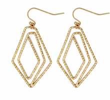 Load image into Gallery viewer, Layered Pentagon Earrings
