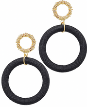 Load image into Gallery viewer, Texture &amp; Wrapped Circle 2 Drop Earrings
