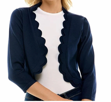 Load image into Gallery viewer, Scallop Knit Shrug Cardigan
