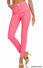 Load image into Gallery viewer, HIGH-RISE SKINNY COLOR DENIM PANTS
