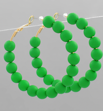 Load image into Gallery viewer, Clay Bead Ball Hoops
