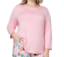 Load image into Gallery viewer, Juliana Crepe 3/4 Sleeve Hi-Lo Tee - Curvy
