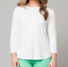 Load image into Gallery viewer, Juliana Crepe 3/4 Sleeve Hi-Lo Tee
