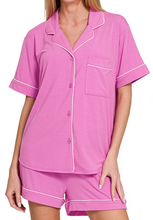 Load image into Gallery viewer, SHORT SLEEVE BUTTON DOWN SHIRTS &amp; SHORTS 2 PCS SET
