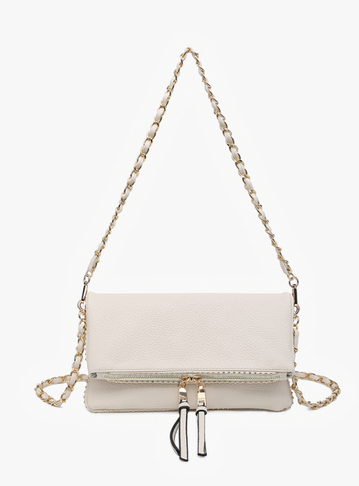 Julie Studded Detail Crossbody w/ Chain Strap