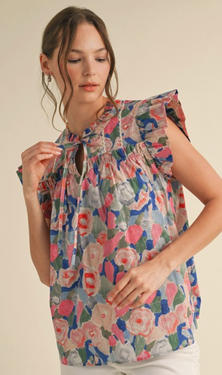 ASHLEY FLORAL TOP